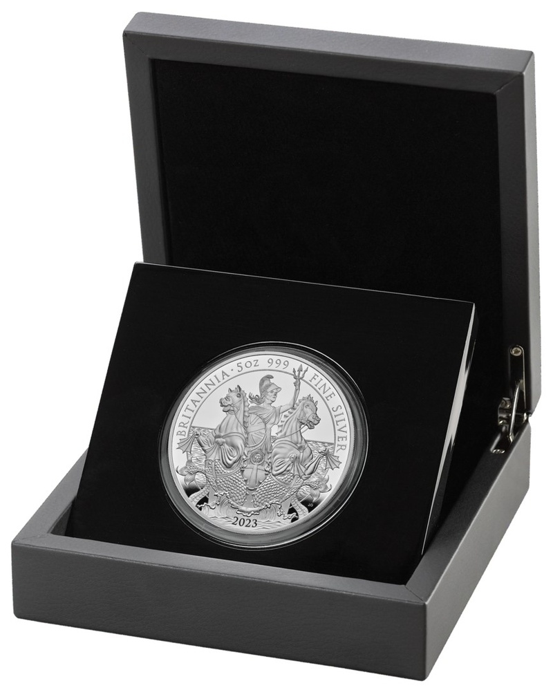 2023 Proof 5oz Silver Britannia Coin Boxed