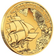 2020 250th Anniversary Voyage of Discovery Endeavour 1/4oz Gold Proof Coin Boxed