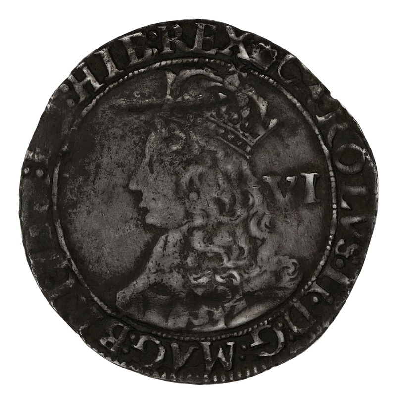 1660-2 Charles II Silver Sixpence mm crown
