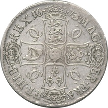 1673 Silver Crown Coin Charles II Nice Fine