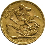 1906 Gold Sovereign Coin Edward VII Melbourne