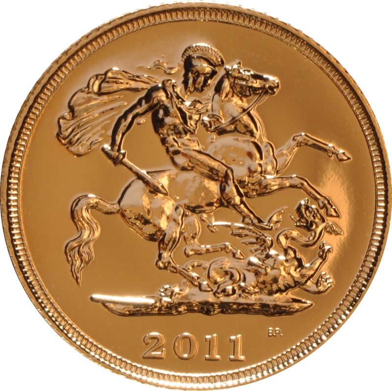 2011 Gold Half Sovereign Elizabeth II Fourth Head