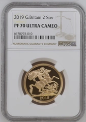 2019 Proof £2 Coin Gold Double Sovereign NGC PF70