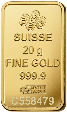 20g Gold Bar PAMP Rosa Minted