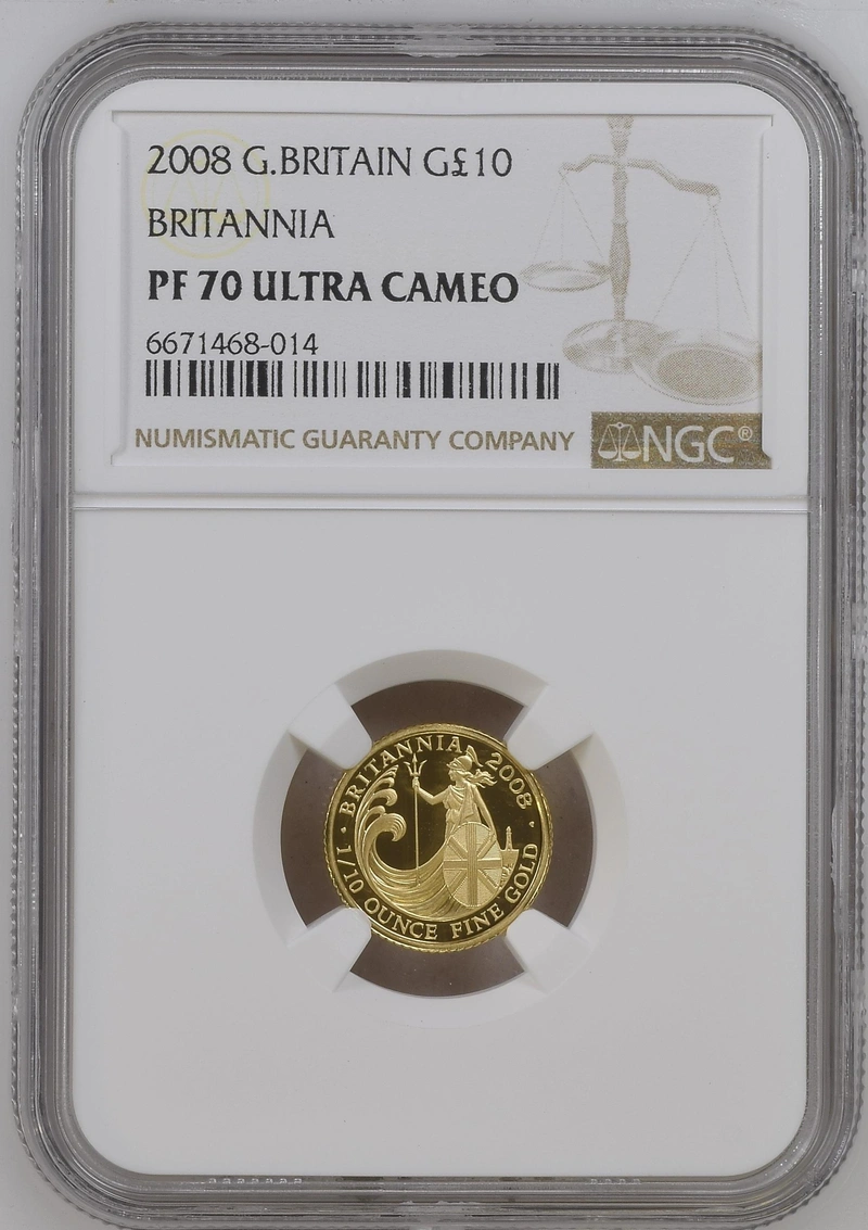 2008 Proof 1/10oz Gold Britannia Coin NGC PF70