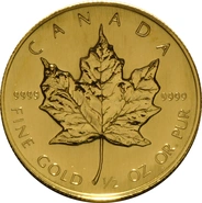 1989 1/2oz Canadian Maple Leaf Gold Coin