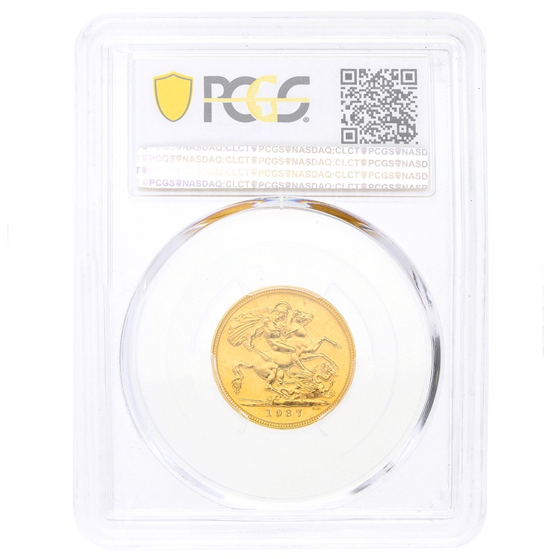1937 Proof Gold Sovereign Coin George VI PCGS PR64