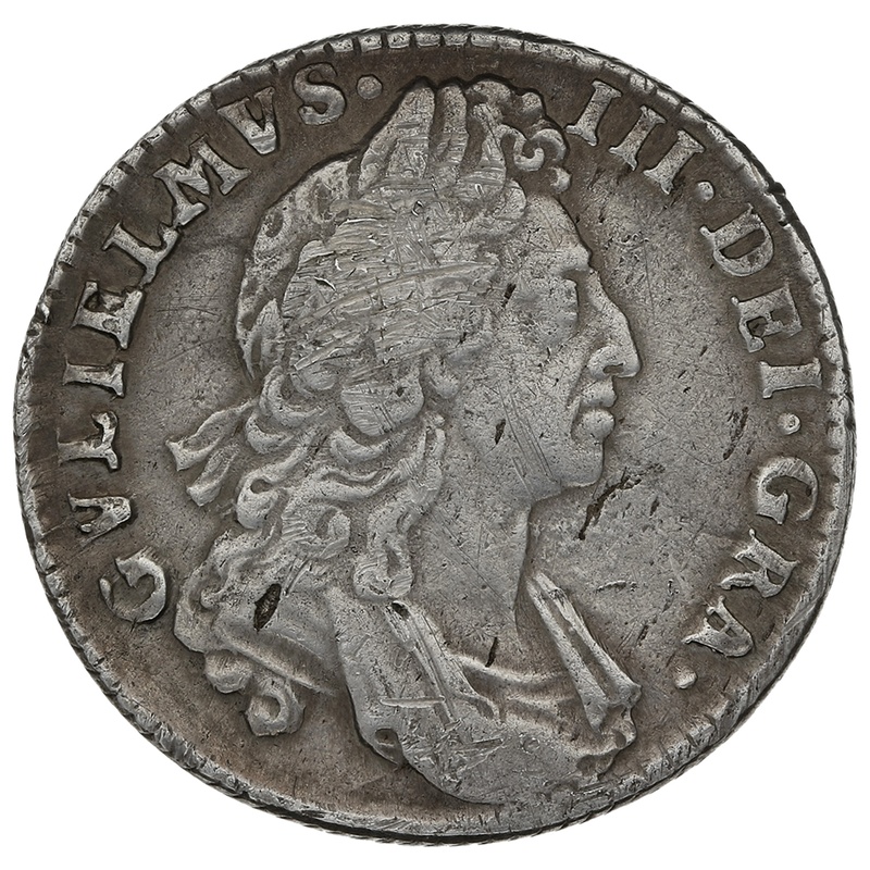 1697 William III Shilling - Very Fine