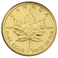 2009 Tenth Ounce Gold Canadian Maple