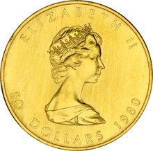 1980 Canadian Maple Leaf Gold Coin 1oz