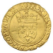 1515-1547 France Francis I  Gold Hammered Ecu D'Or