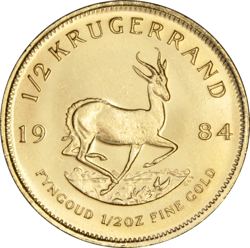 1984 1/2oz Krugerrand Gold Coin