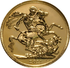 2011 Gold Sovereign Coin Elizabeth II Fourth Head