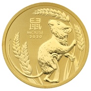 2020 Year of the Mouse Gold Coin 1/2oz Perth Mint Australian Lunar Series
