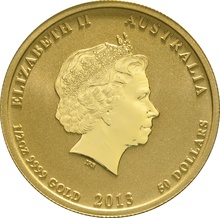 2013 Year of the Snake Gold Coin 1/2oz Perth Mint Australian Lunar Series