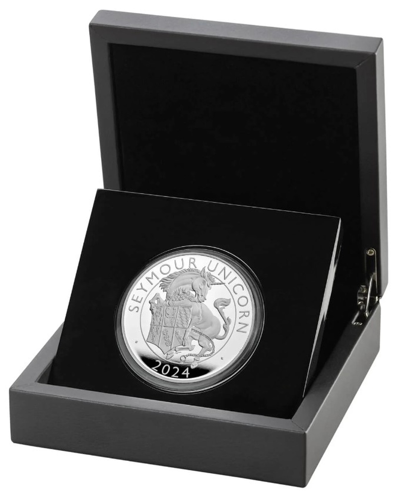 2024 Seymour Unicorn Silver Coin Tudor Beasts 1oz Proof Boxed
