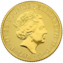 2021 White Greyhound of Richmond, Queen's Beast 1/4oz Gold Coin