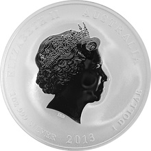 2013 Year of the Snake Silver Coin 1oz Perth Mint Australian Lunar Series