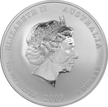 2009 Year of the Ox Silver Coin 1oz Perth Mint Australian Lunar Series