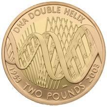 2003 Proof £2 Coin Gold Double Sovereign DNA Double Helix