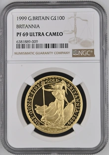 1999 Proof Gold Britannia Coin 1oz NGC PF69