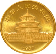 1987 1oz Gold Chinese Panda Coin