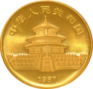 1987 1oz Chinese Panda Gold Coin