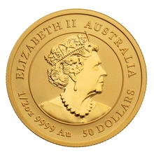 2022 Year of the Tiger Gold Coin 1/2oz Perth Mint Australian Lunar Series