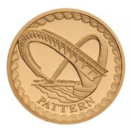 2003 Proof Gold £1 Pound Coin Millennium Bridge Pattern