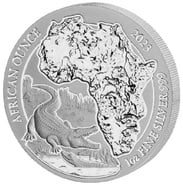 2023 African Ounce Crocodile Silver Coin 1oz