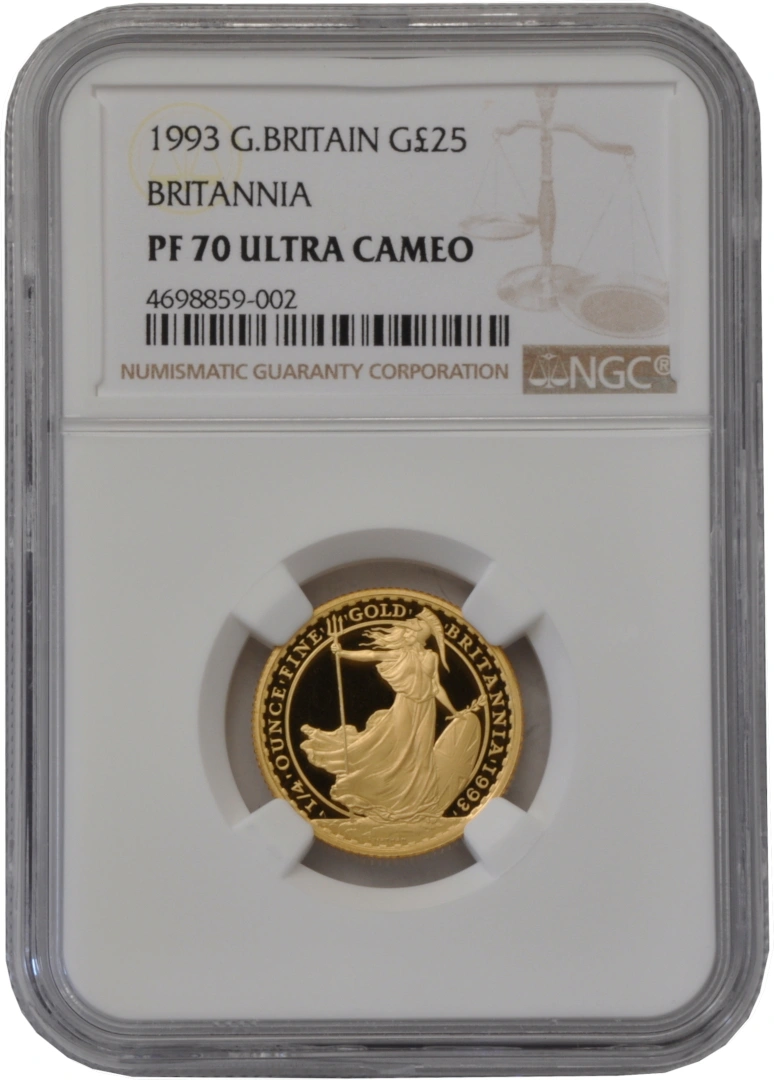 1993 Proof 1/4oz Gold Britannia Coin NGC PF70