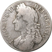 1688 Silver Crown Coin James II Fine