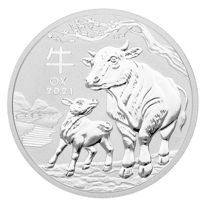 2021 Year of the Ox Silver Coin 1oz Perth Mint Australian Lunar Series