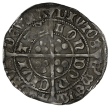 1477-1480 Silver Groat Fourpence Coin Edward IV mm Pierced Cross
