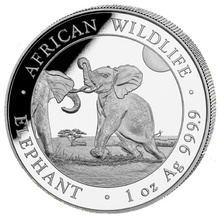 2024 1oz African Wildlife Elephant Silver Coin