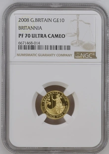 2008 Proof 1/10oz Gold Britannia Coin NGC PF70