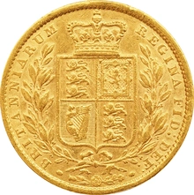 1849 Gold Sovereign Queen Victoria Young Head