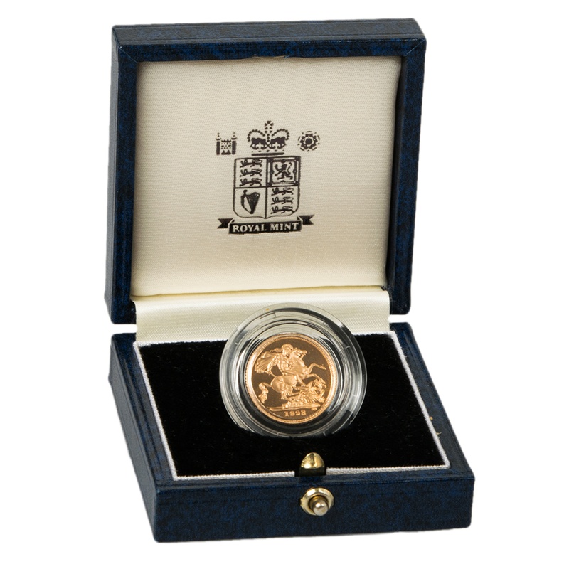1993 Proof Gold Half Sovereign Boxed