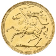 2021 Gold Sovereign Coin Elizabeth II Decimal Portrait Isle of Man
