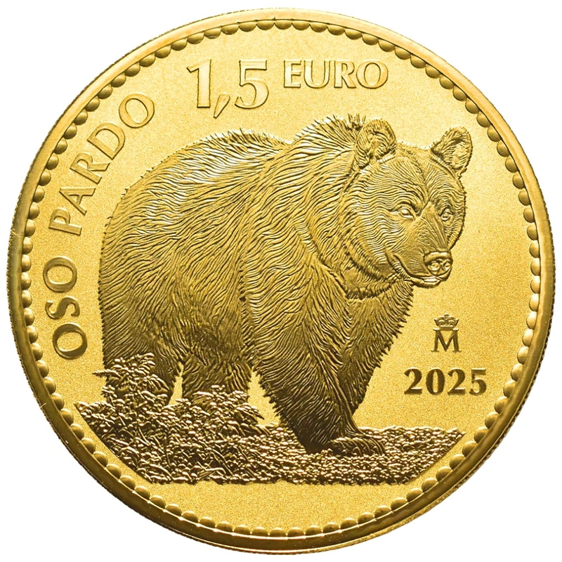 2025 Spanish Brown Bear 1oz Gold Coin