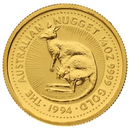 1994 1/4oz Australian Kangaroo Gold Nugget Coin