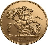 2000 Gold £5 Coin Quintuple Sovereign