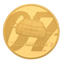 2020 Proof 2oz James Bond 007 Gold Coin Pay Attention 007 Boxed