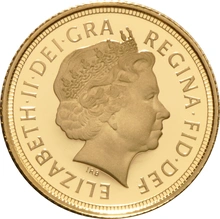 2010 Proof Gold Half Sovereign Elizabeth II Fourth Head