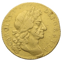 1681 Gold Guinea Coin Charles II