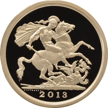 2013 Proof Gold £5 Coin Quintuple Sovereign