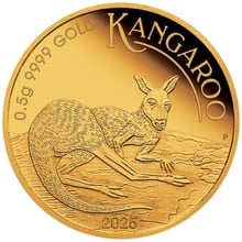 2025 0.5g Australian Mini Roo Proof Gold Coin