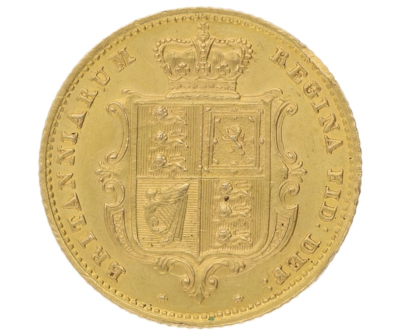 1859 Gold Half Sovereign Queen Victoria 