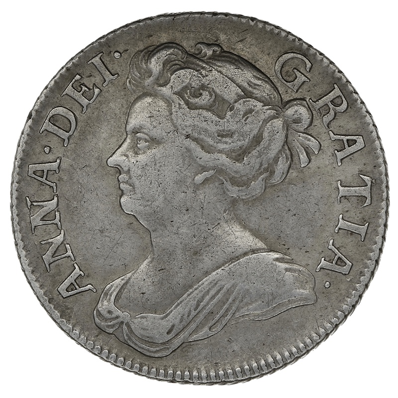 1708 Silver Shilling Coin Queen Anne