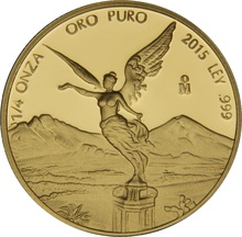 2015 Proof Mexican Libertad Gold Coin 5 Coin Set Boxed